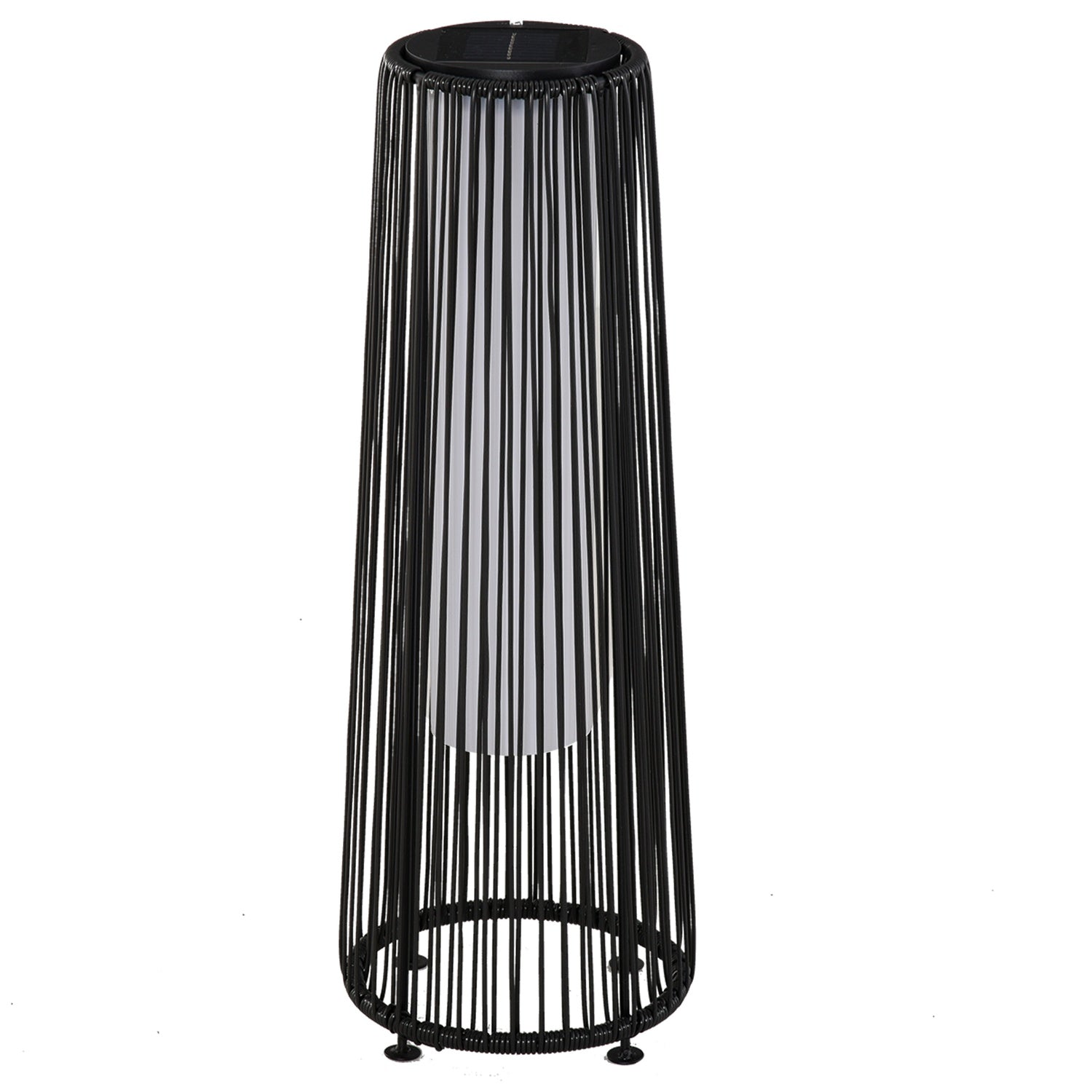 Vattentät Solar Garden Light med Sensor, Svart, 21,5x61 Cm