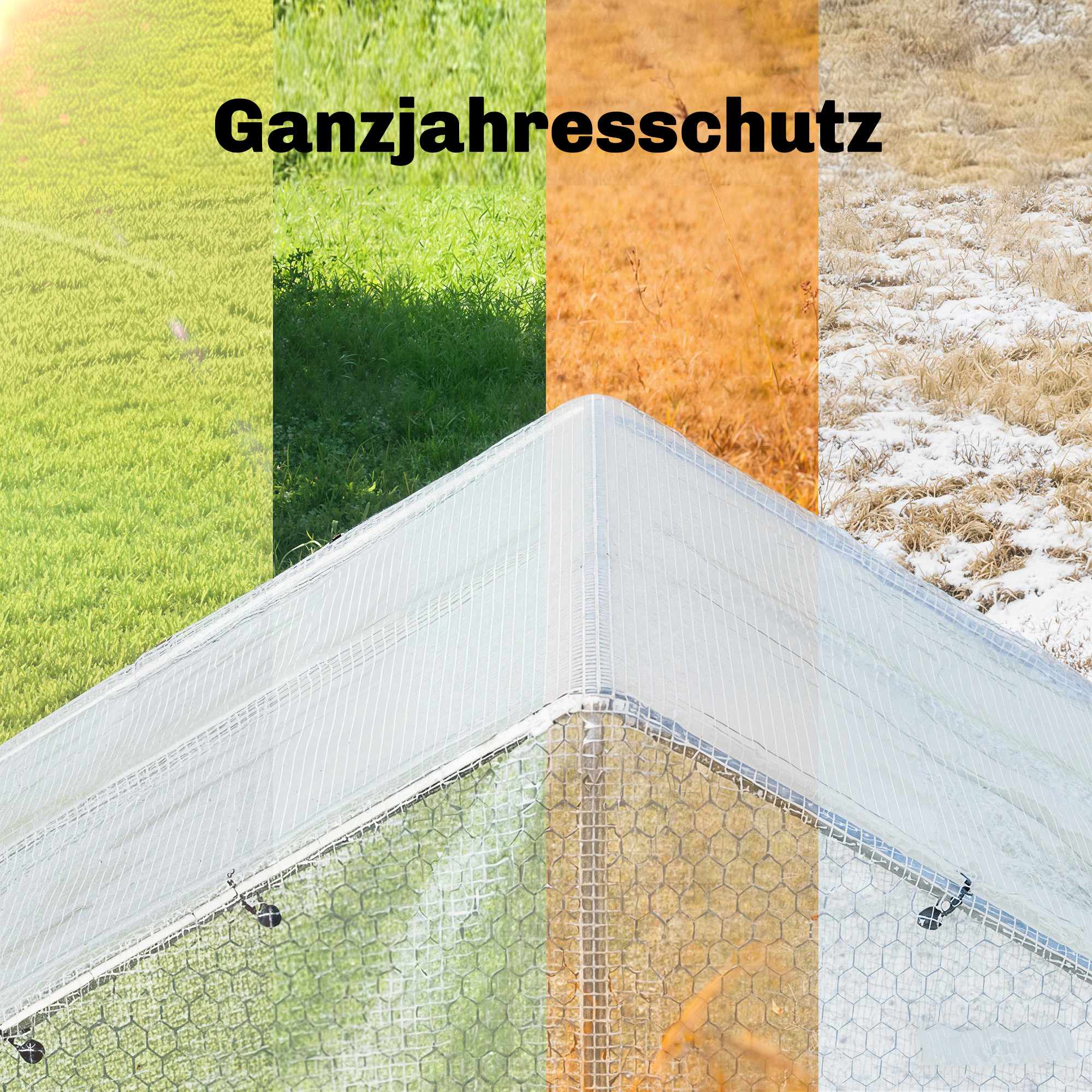 Vattentät presenning 4x6m, 140g/m², UV-stabil med öljetter