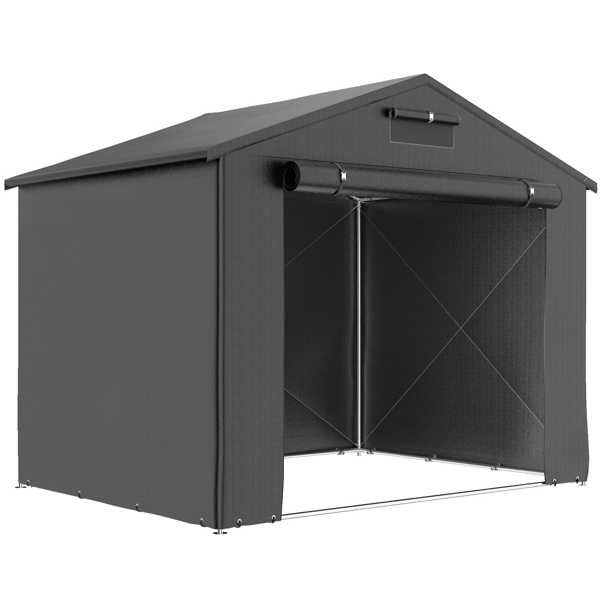 Vattentätt utomhusskydd, 2,5x1,8m, rulldörr