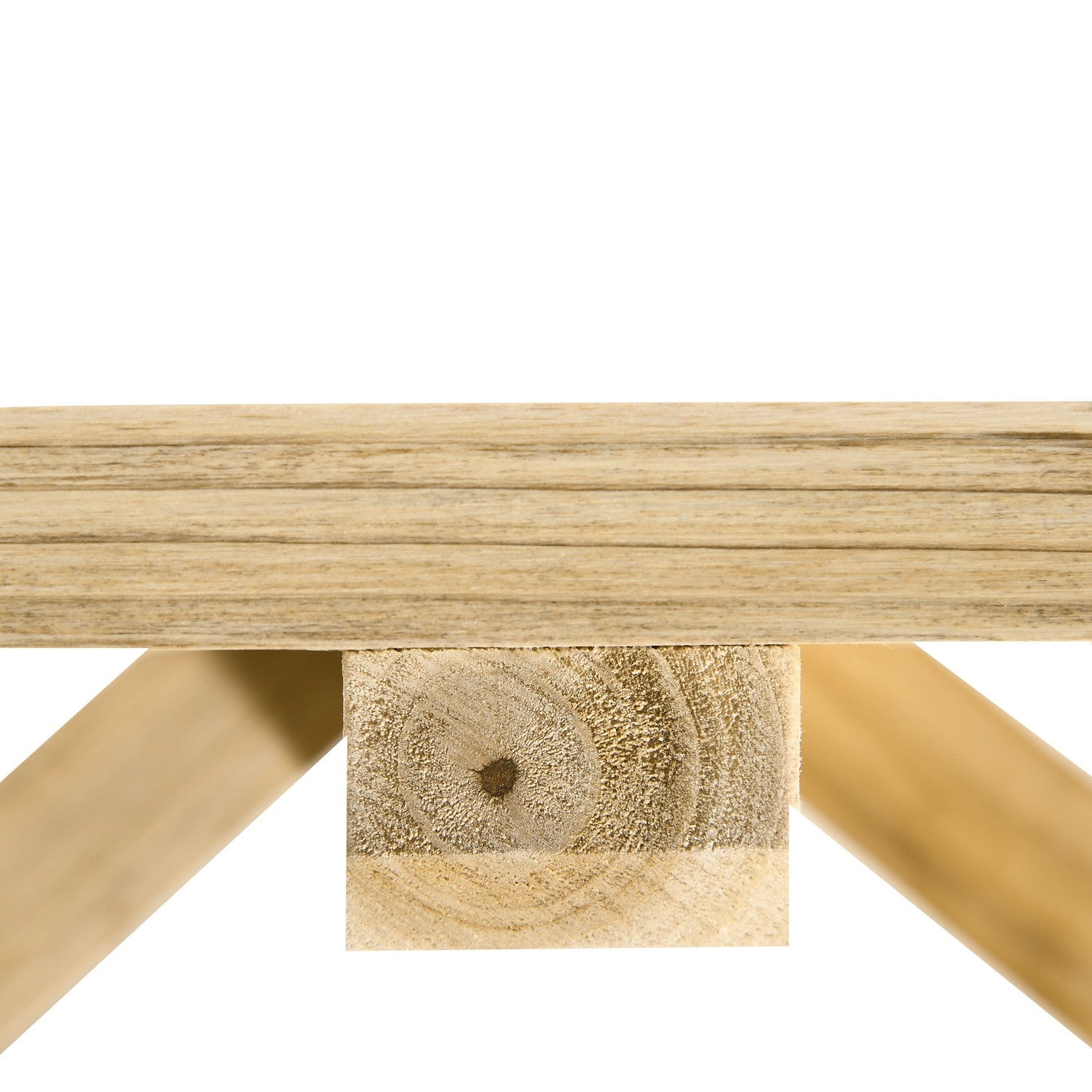 Väderbeständig träträdgårdsbänk, rustik finish, 98 x 50 cm