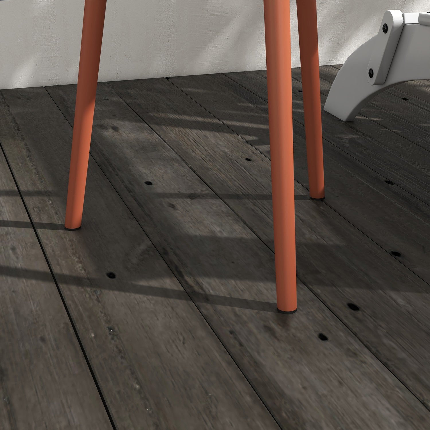 Väderbeständigt rundstål utomhus sidobord, Ø40x50H cm