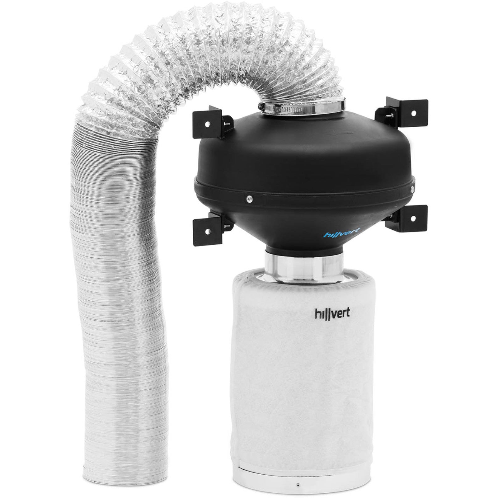 Ventilationssats, fläkt, kolfilter, 30 cm, ventilationsrör dia. 100mm 10m