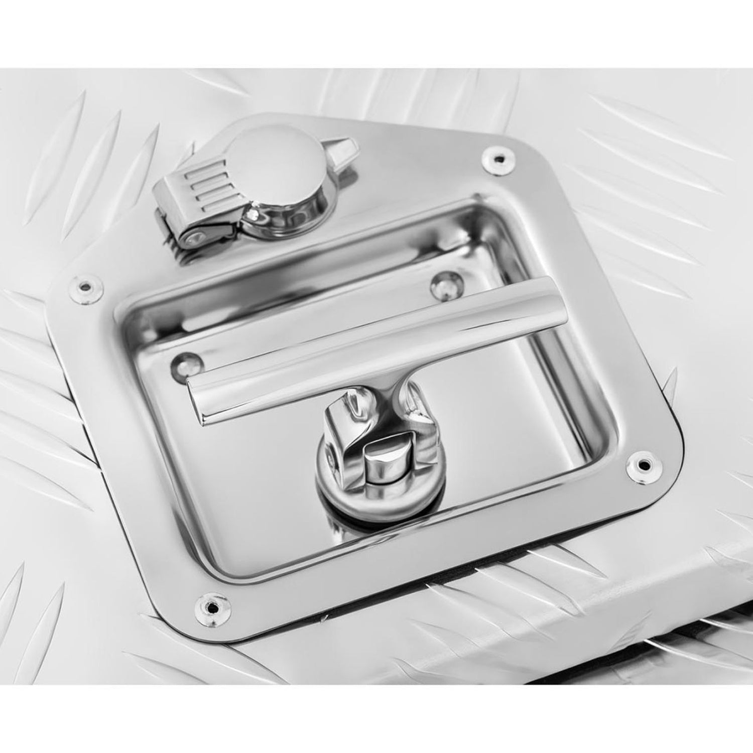 Verkstadsverktygslåda i aluminium med lock, 120 l