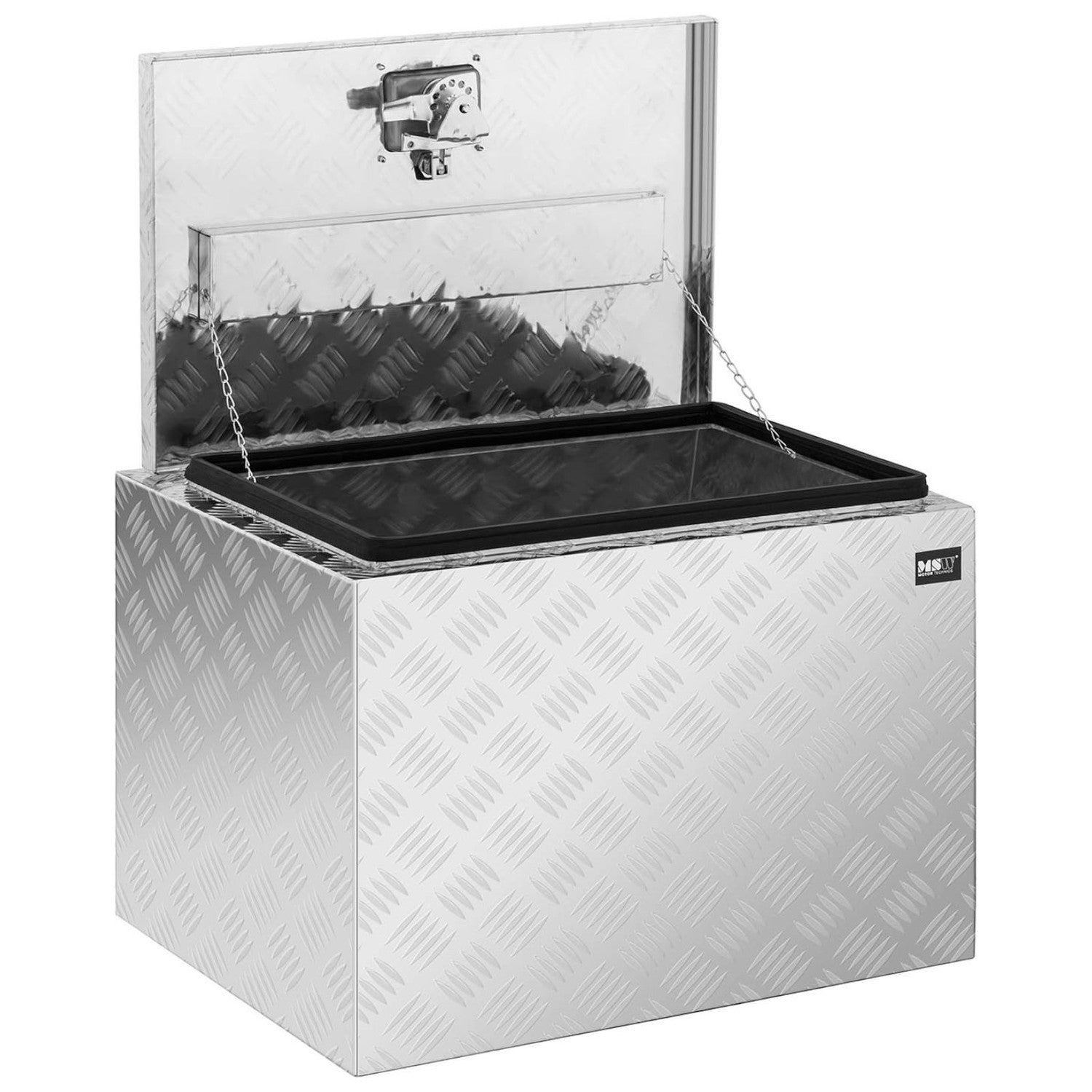 Verkstadsverktygslåda i aluminium med lock, 120 l