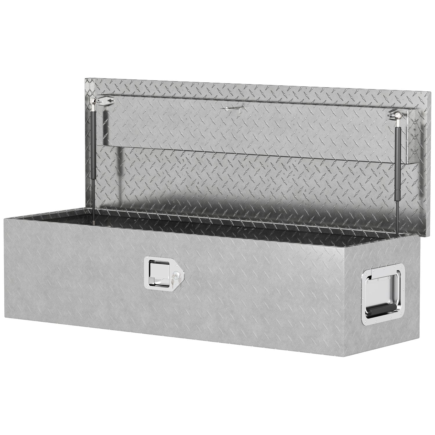 Verktygslåda i aluminium med lås och sidohandtag, 99 x 33 x 25,5 cm