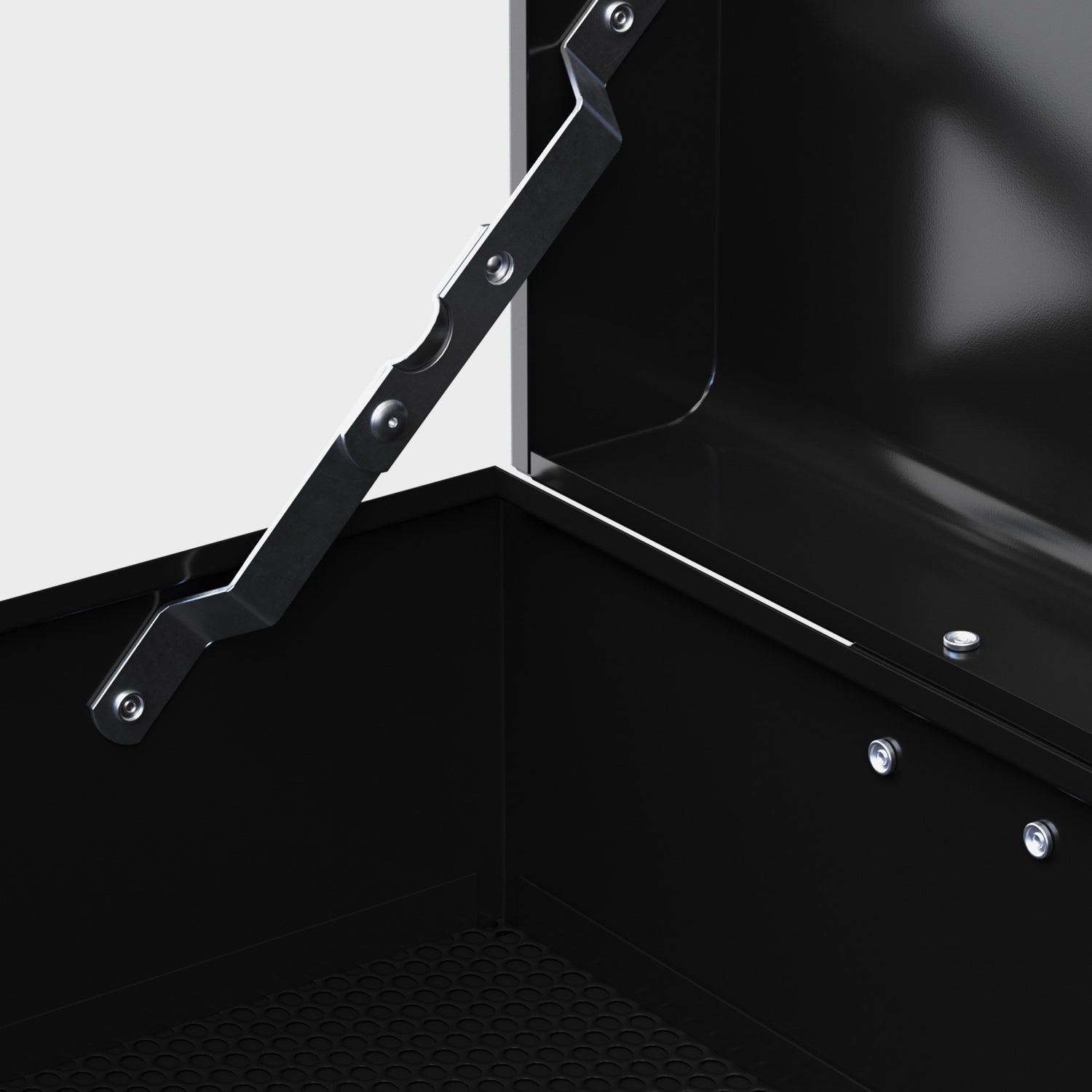 Verktygslåda i stål med lås & handtag, 6 lådor, 60x26x34 cm