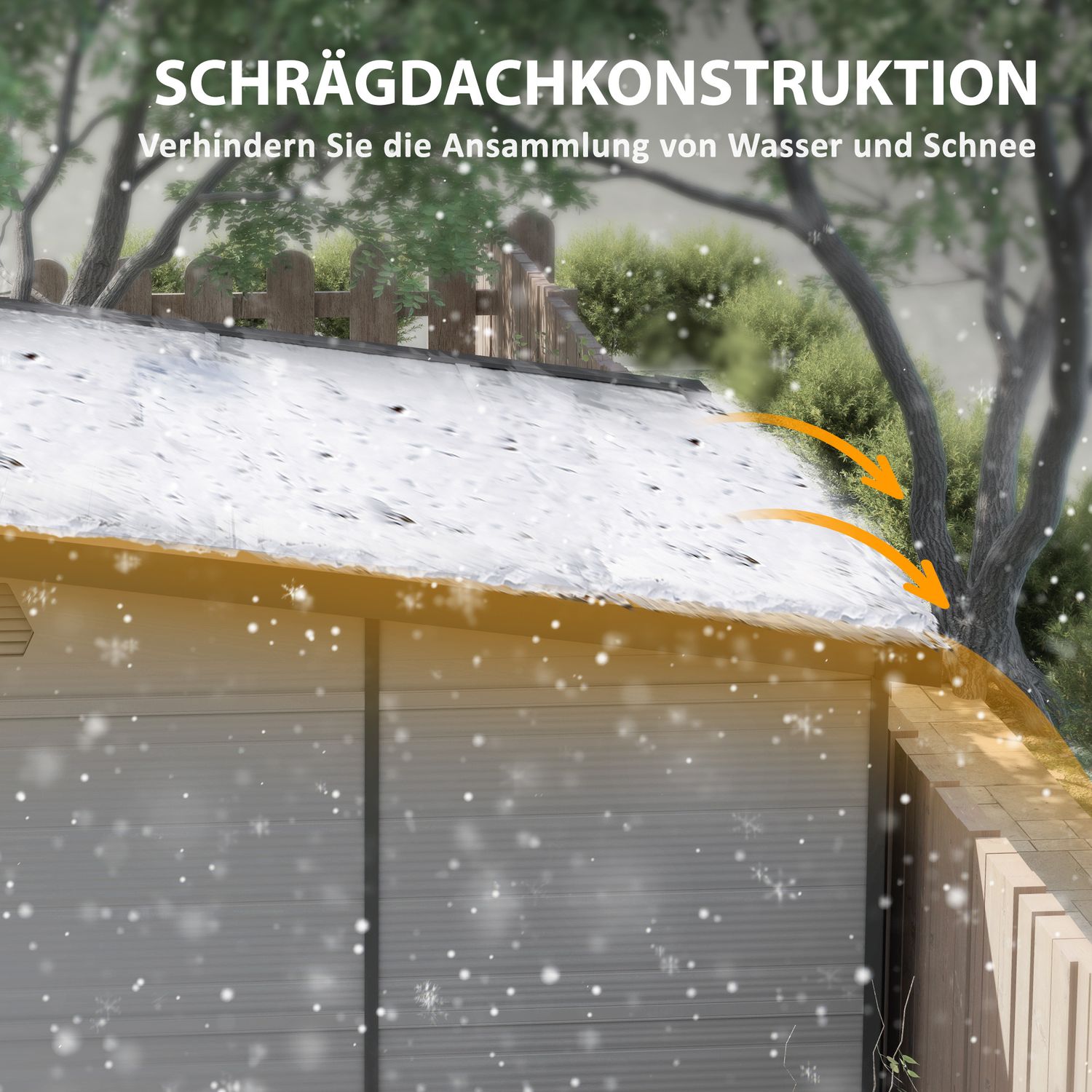 Verktygsskjul i plast – 3,24 m³, låsbar, väderbeständig, ljusgrå