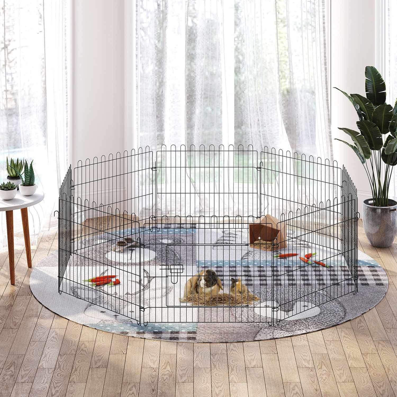 Puppy Run Flexibel Puppy Fence Lekhage Outdoor Run, 5 Storlekar, 71X61Cm