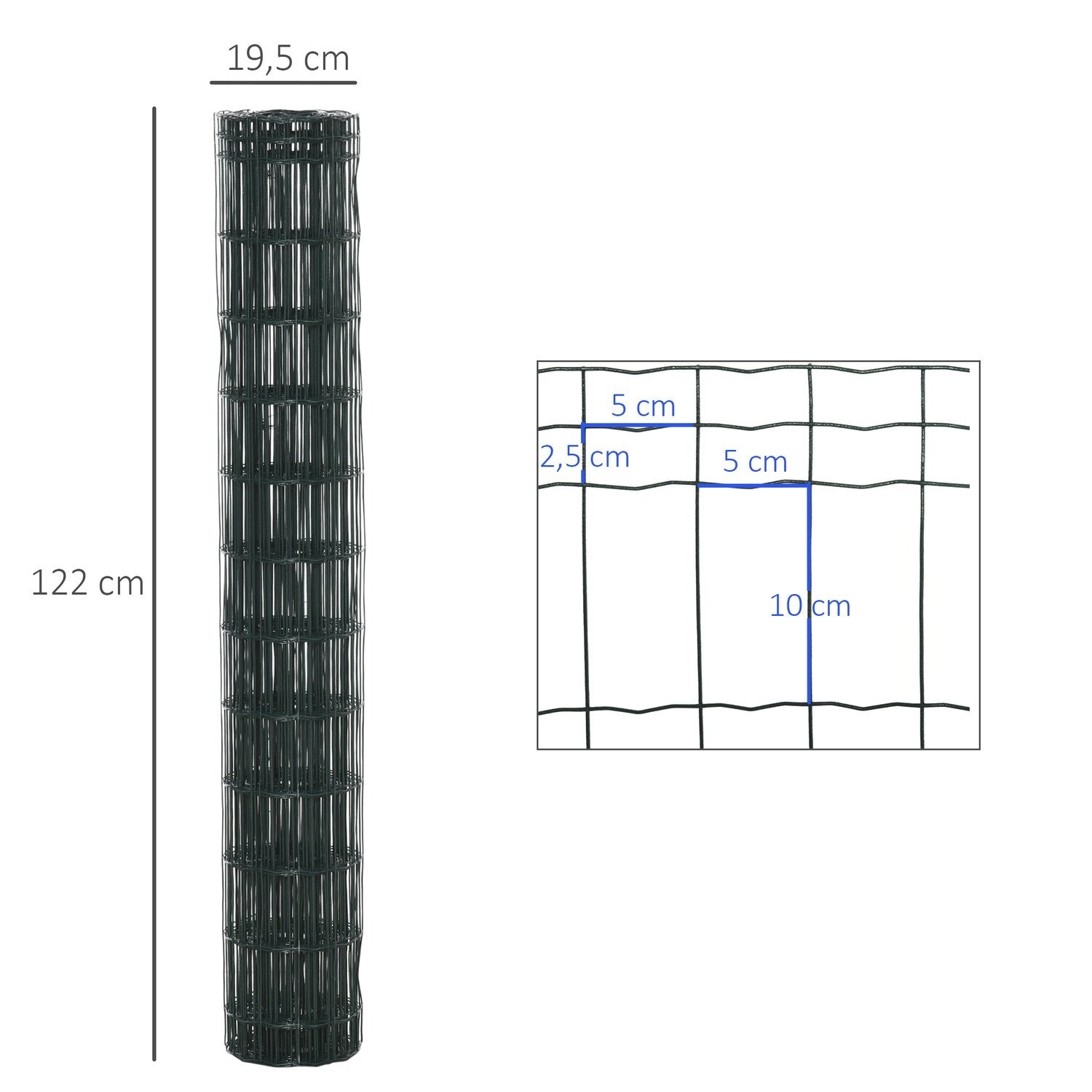 Netting Hundegjerde Fjærkre Gjerde Fjærkre Nett Kyllinggjerde Hatt Gjerde Netting Hagegjerde Aviary Wire Gjerderull Mørkegrønn 10 X 1,22 M