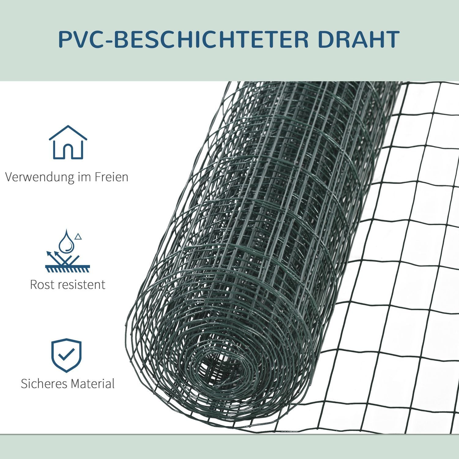 Netting Hundegjerde Fjærkre Gjerde Fjærkre Nett Kyllinggjerde Hatt Gjerde Netting Hagegjerde Aviary Wire Gjerderull Mørkegrønn 10 X 1,22 M