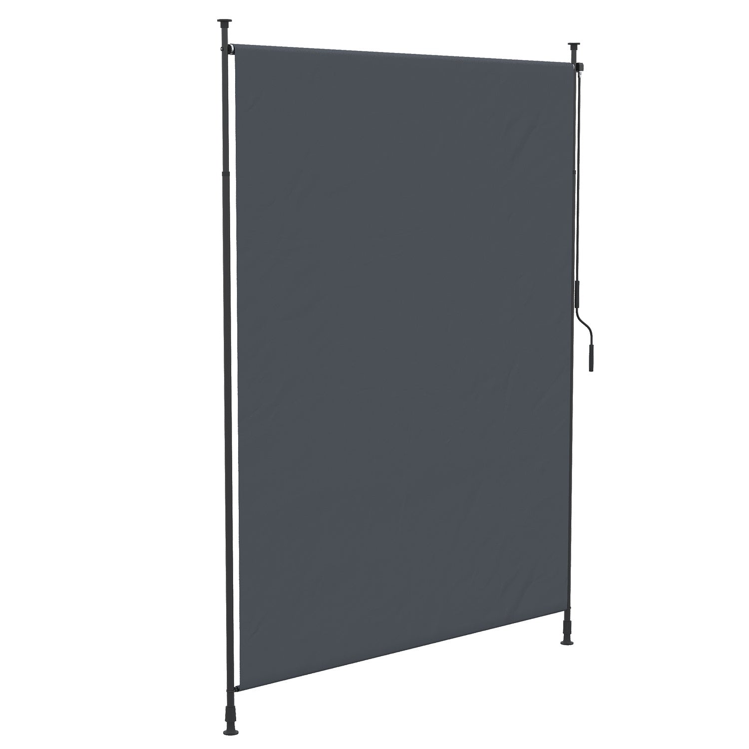 Vertikal Markis 200x292 cm, Justerbar Grå Aluminium