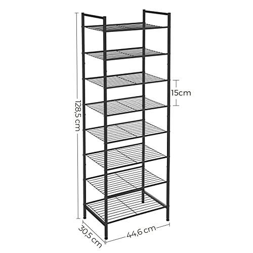 Vertikal 8-lags plassbesparende skohylle