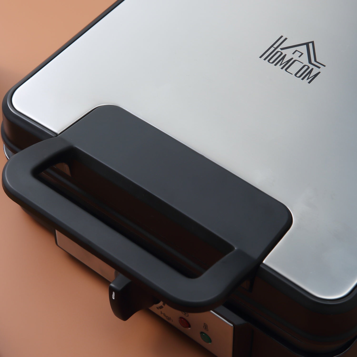 Våffelbryggare, non-stick, justerbar temperatur, svart, 1200W