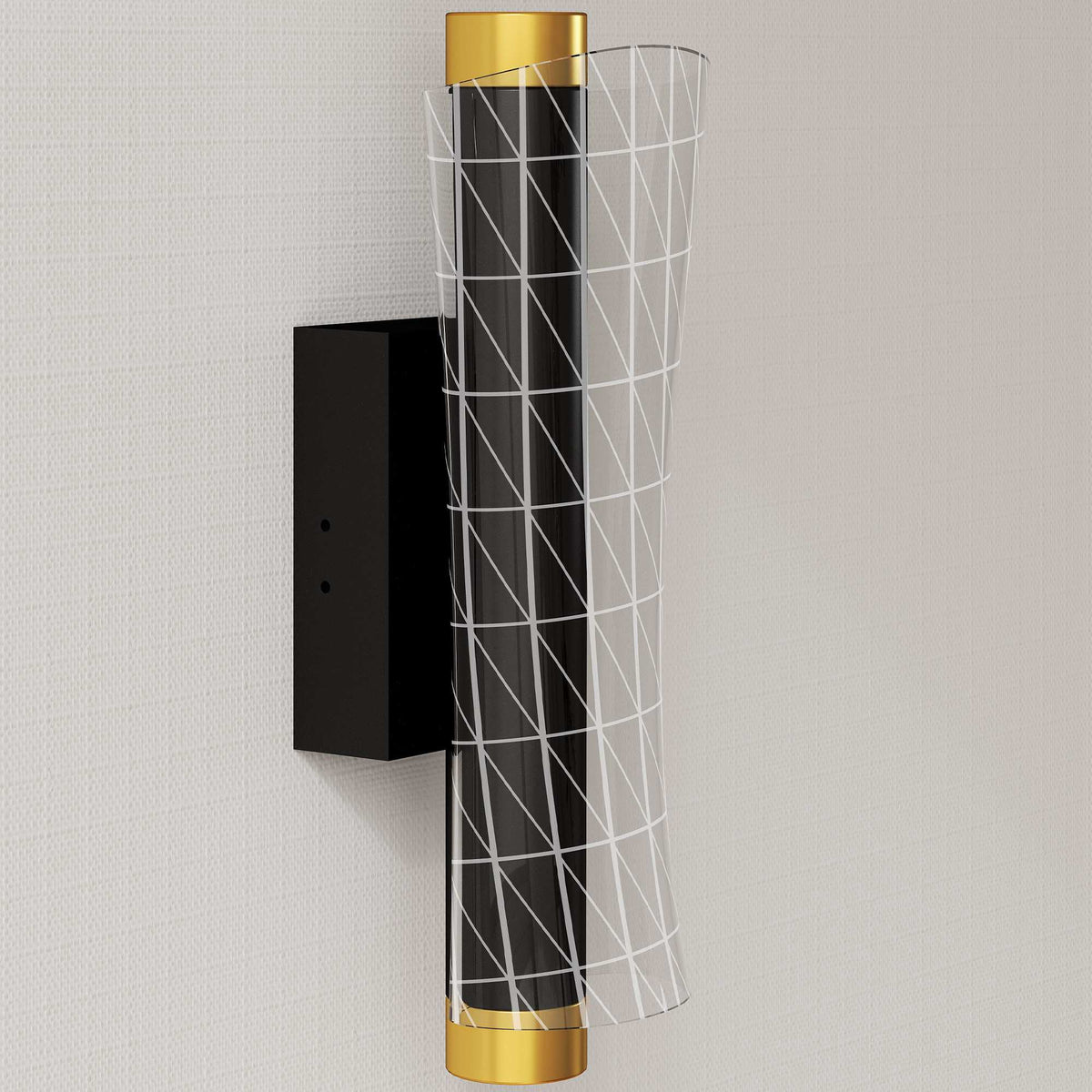 Sett med vegglamper, geometrisk design, 3 lysfarger, 9 W LED