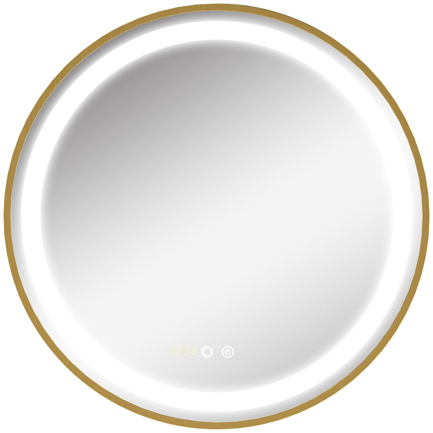LED Badrumsspegel - Dimbar, Memory, Time Display, 60x60cm