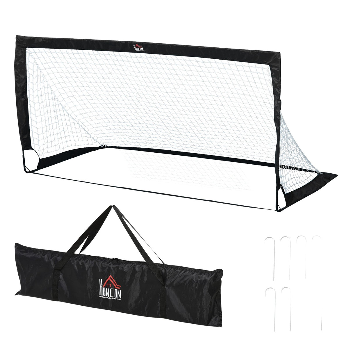 Foldbare minifotballmål i stål og Tetrolon, sett med 2