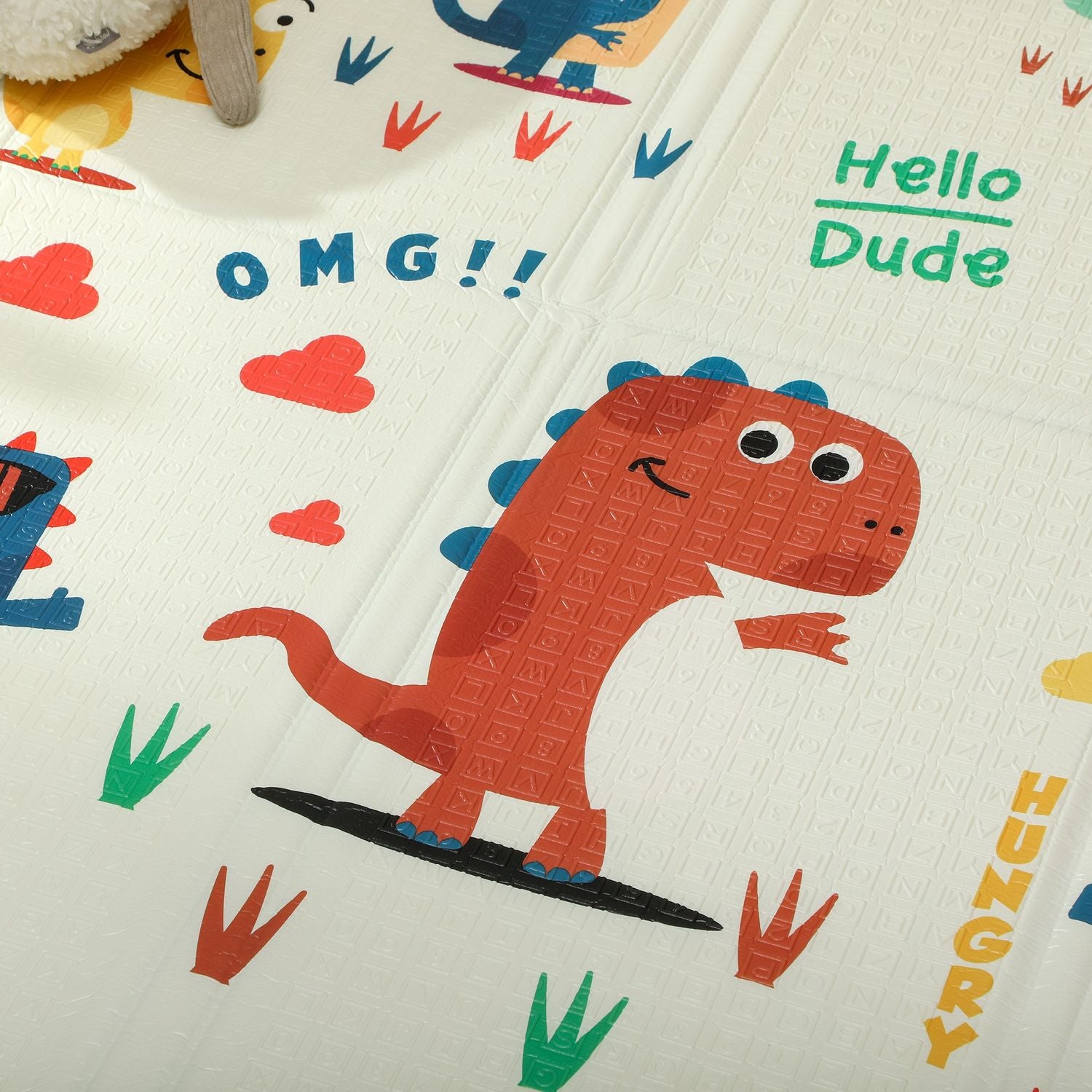 Vikbar babylekmatta, Dubbelsidig, 196x176 cm, Flerfärgad