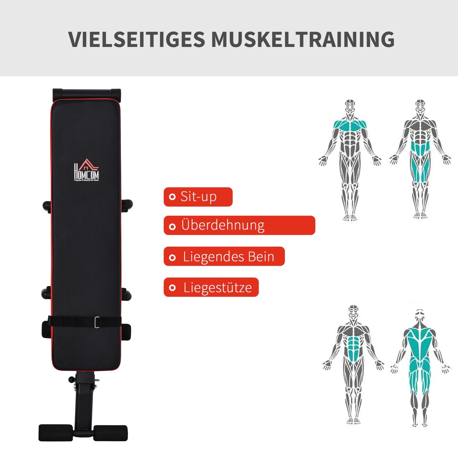 Vikbar multifunktionell viktbänk, 110 kg kapacitet, stål