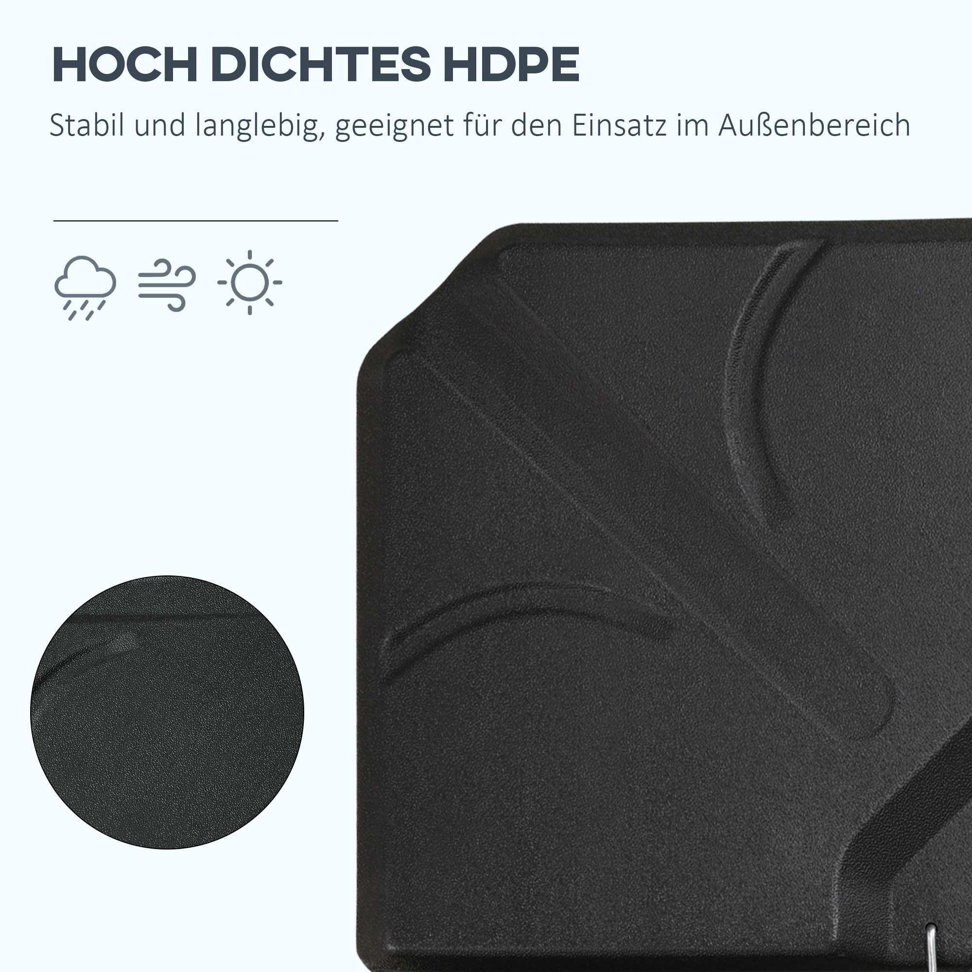 Vikter för parasollfot, HDPE, 56 kg kapacitet