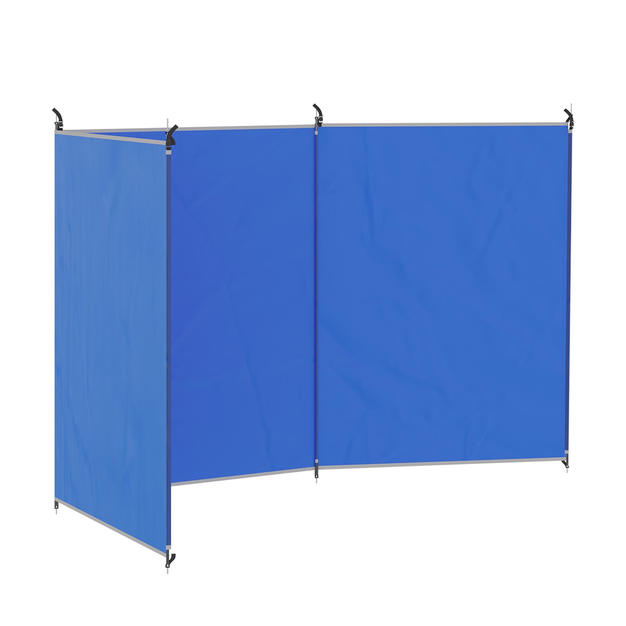 Vindskydd för camping, 450x150cm, blå