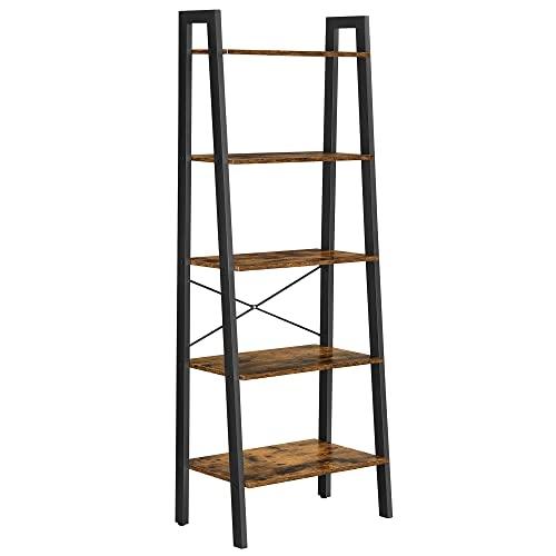 Vintage Wood Grain Ladder Hylle med industriell design