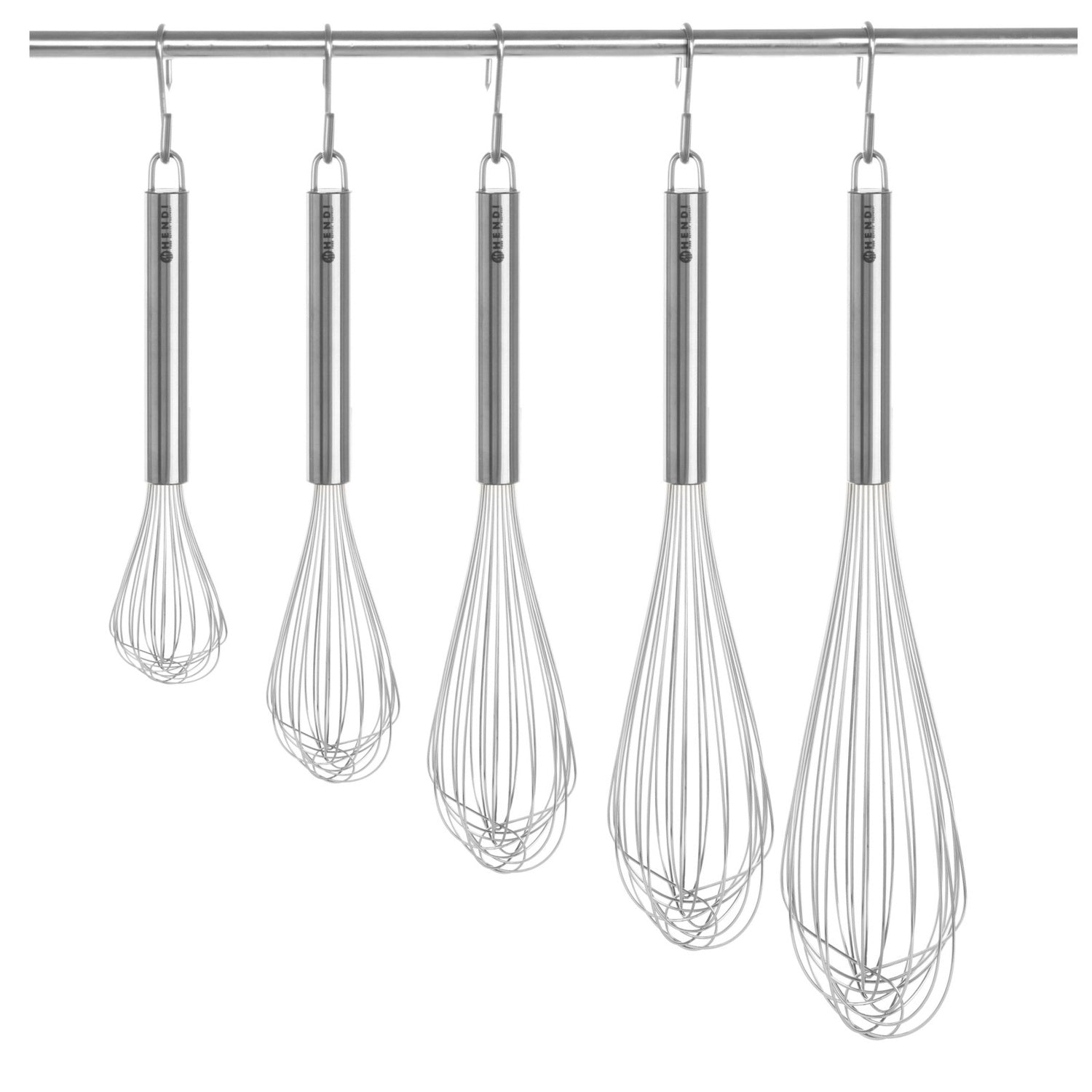 Visp, visp, visp, fleksibel, 12 spindler, med 450 mm håndtak Hendi 511756