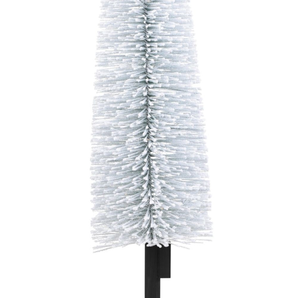 Vit julgran 147 cm med 30 LED-lampor och snötäckt effekt