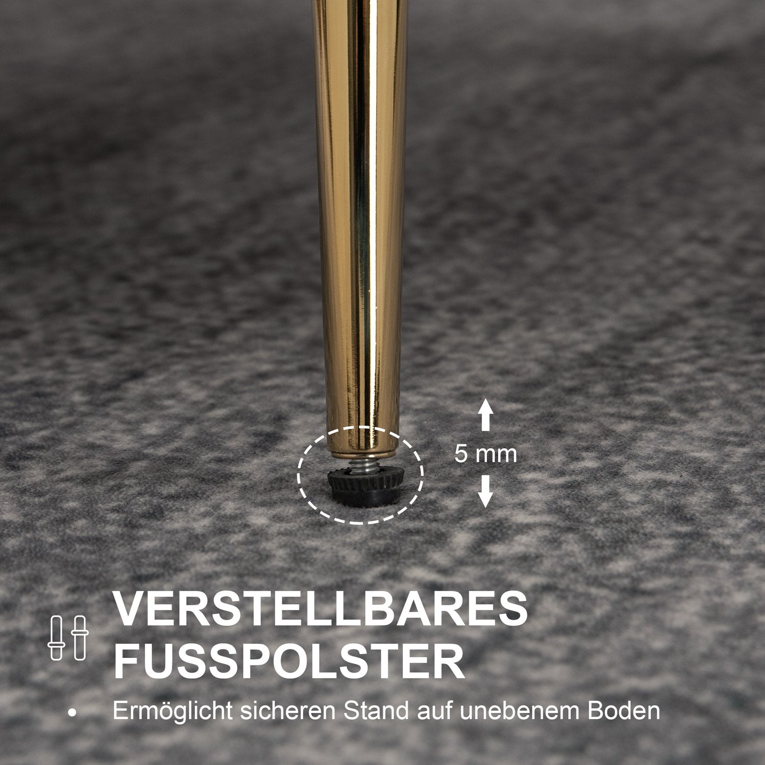 Vit skalklädd fåtölj med metallben