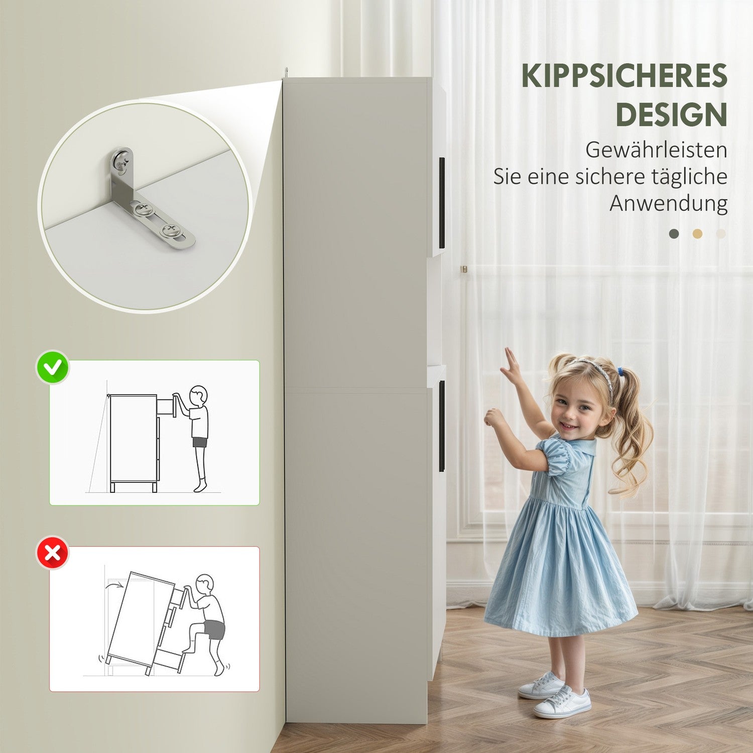 Vitt kök högskåp, mjukstängande dörrar, mikrovågshylla