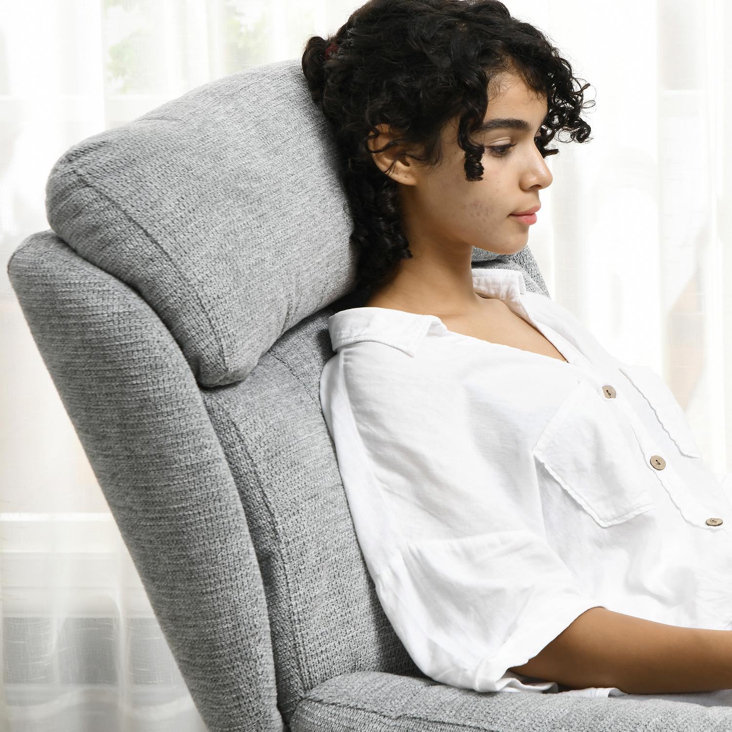 Loungestol med vattenavvisande chenille, vadderat armstöd