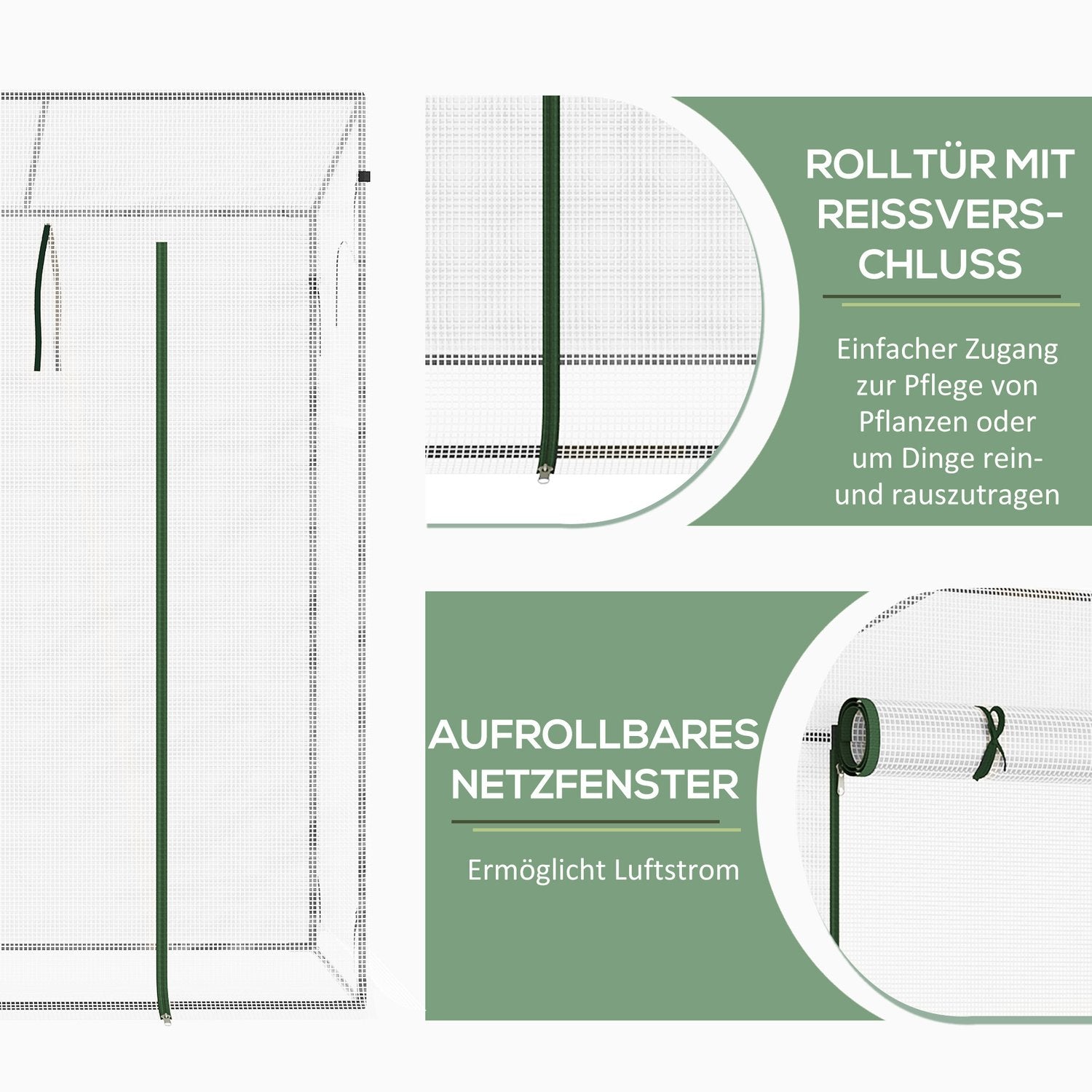 Växthusfilm, 200x68x196cm, vindtätt stål & PE