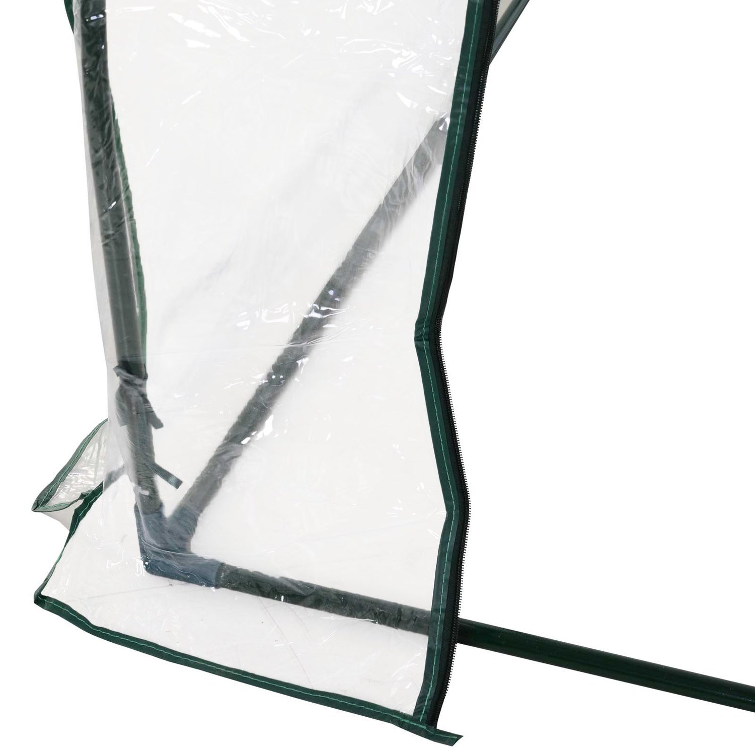 Växthus i stål PVC med dörr – 250x100x80cm kall ram