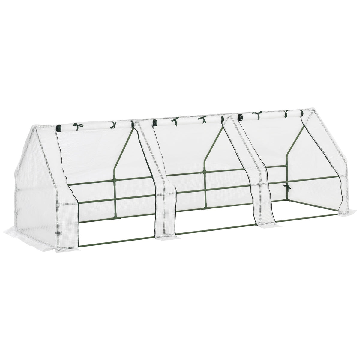 Drivhus kaldbenk for tomater, 270x90x90 cm, hvit