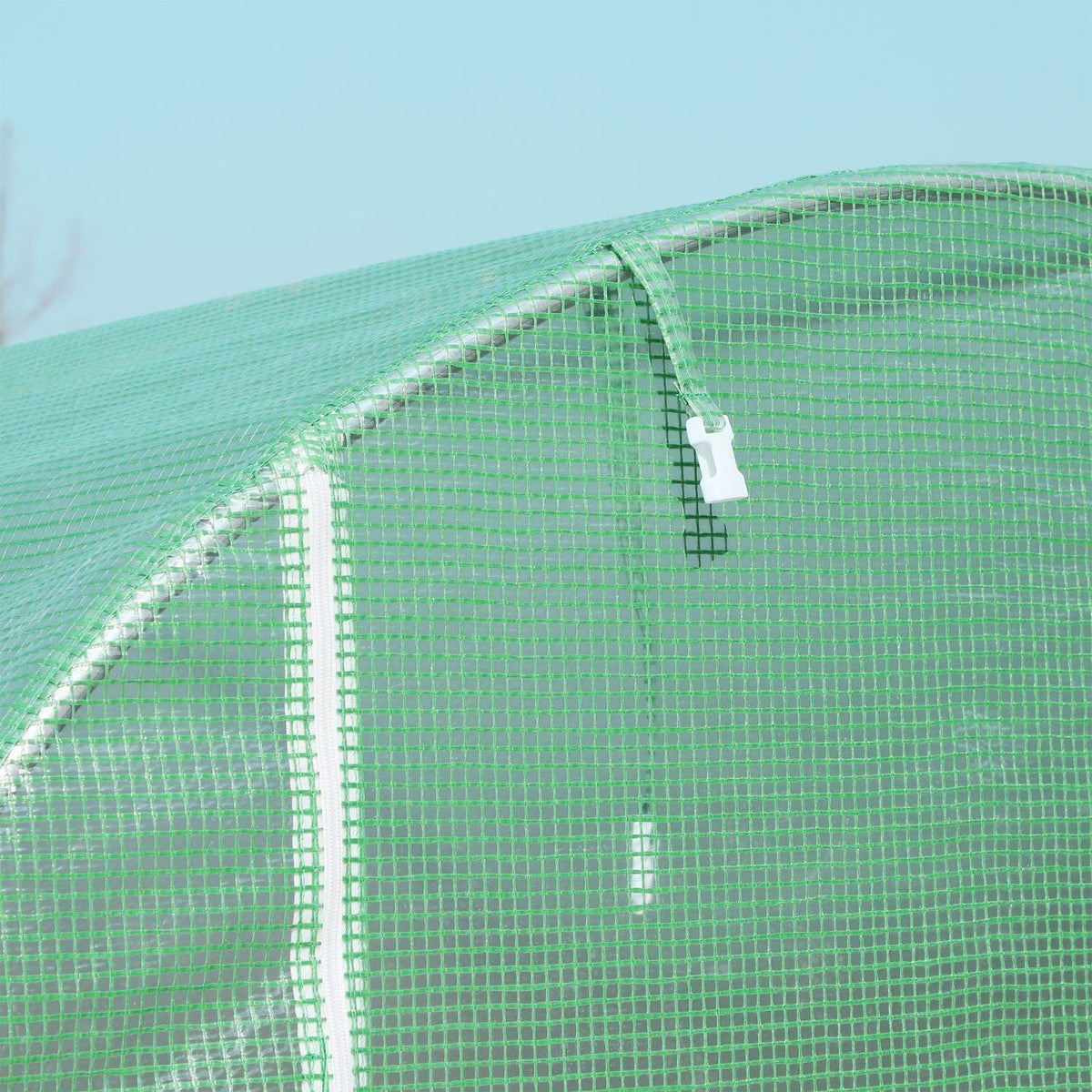 Drivhus polytunnel med vindu, grønn, 5x2x2,1m
