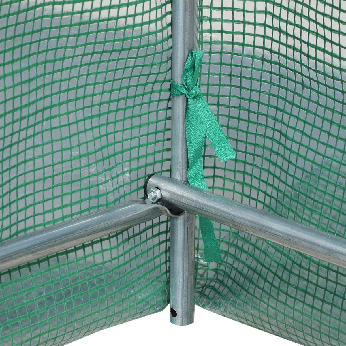 Drivhus polytunnel med vindu, grønn, 5x2x2,1m