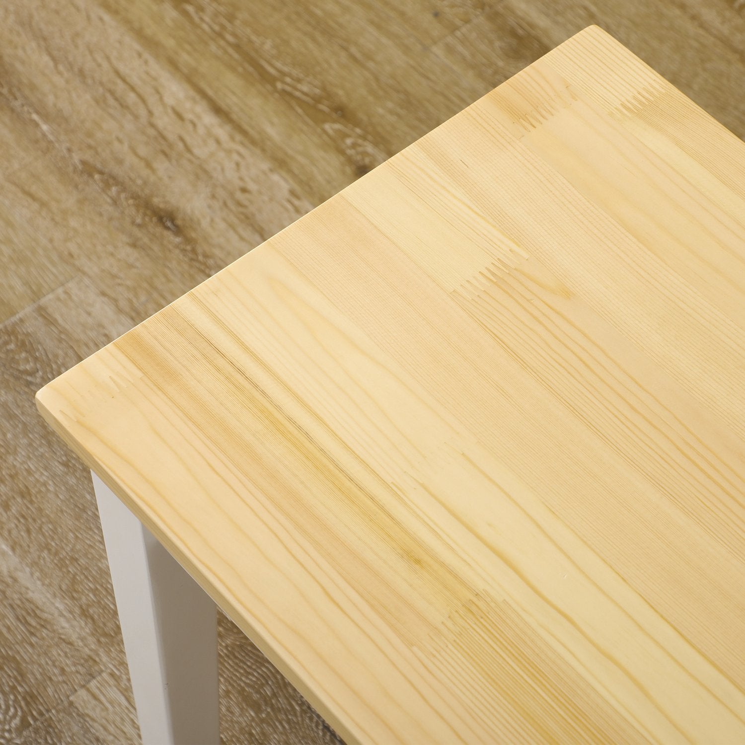 White Pine Wood 2-sits matsalsbänk, 220 kg kapacitet, 102x36x45 cm