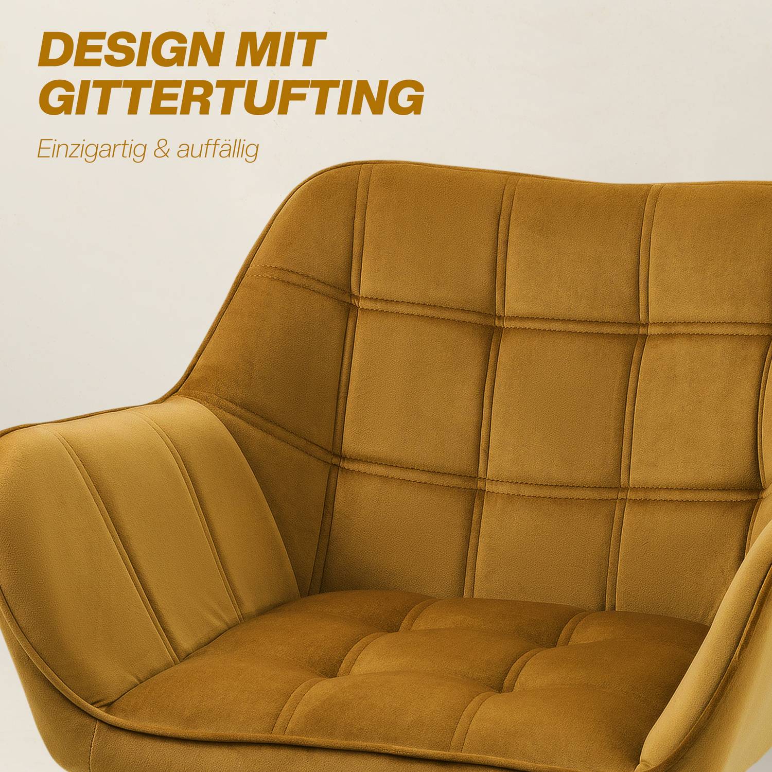 Yellow Velvet Scandinavian Wing Chair – 67x61,5x71 cm