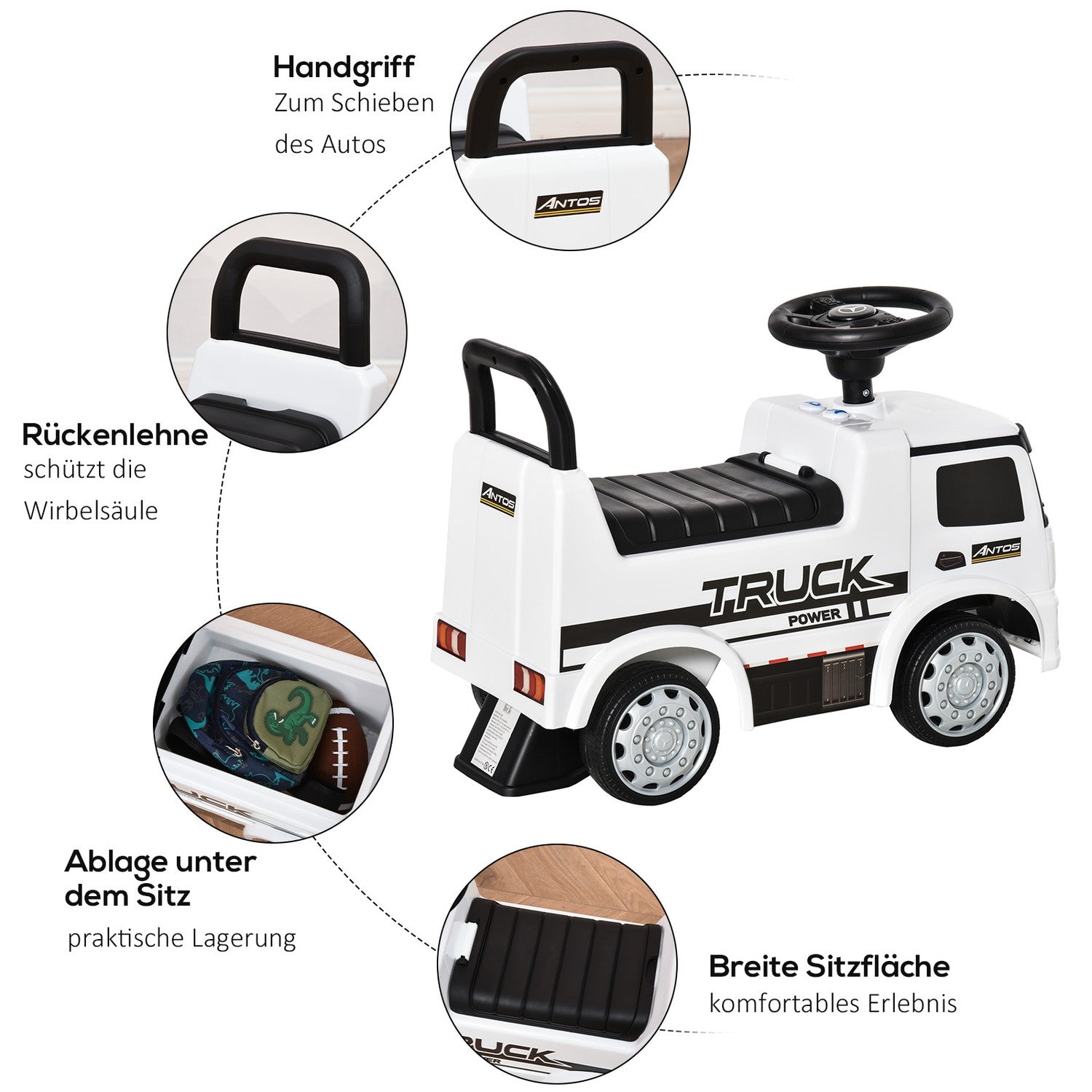 Åkande bil lastbil stil med ljus, för 12-36 månader