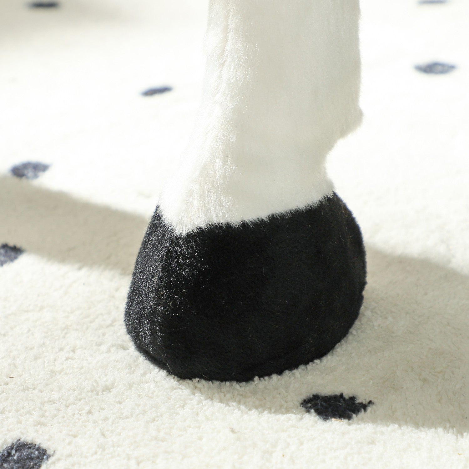 Åkhästleksak med ljud, 48 cm, sadel och träns, brun/kräm