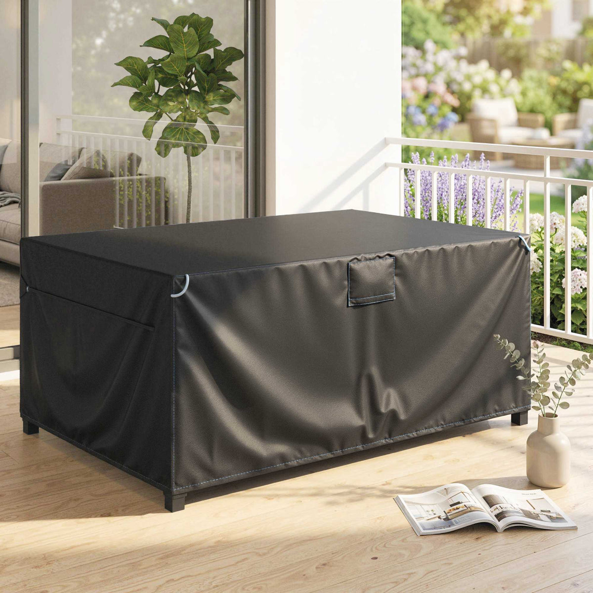 Vanntrekk til utemøbler, vanntett 420D Oxford, 180 x 120 x 74 cm
